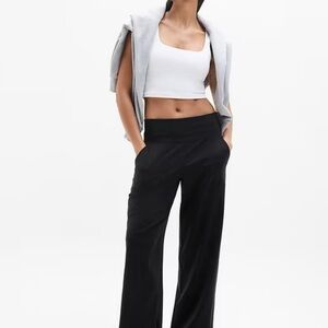 Athleta Venice Women's High Rise Black Wide-Leg Pants